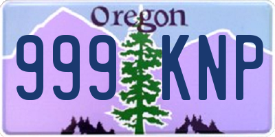 OR license plate 999KNP