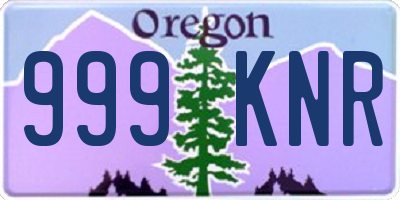 OR license plate 999KNR