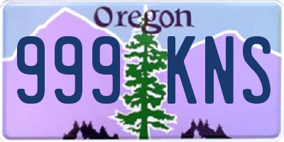 OR license plate 999KNS