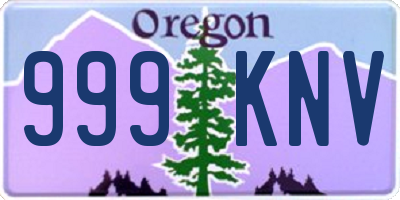 OR license plate 999KNV