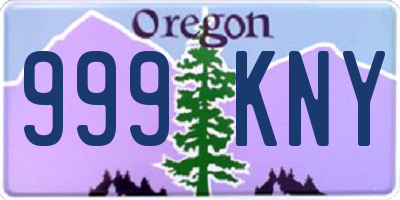 OR license plate 999KNY