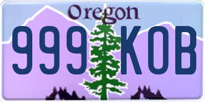 OR license plate 999KOB