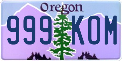 OR license plate 999KOM