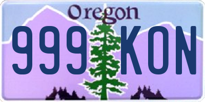 OR license plate 999KON