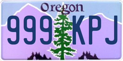 OR license plate 999KPJ