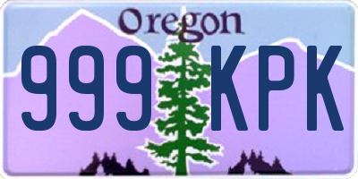 OR license plate 999KPK