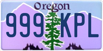 OR license plate 999KPL