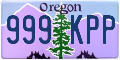 OR license plate 999KPP