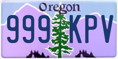 OR license plate 999KPV