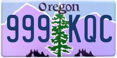 OR license plate 999KQC