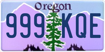 OR license plate 999KQE