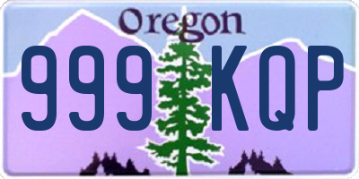 OR license plate 999KQP