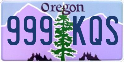 OR license plate 999KQS