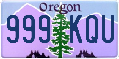 OR license plate 999KQU