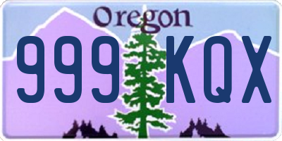 OR license plate 999KQX