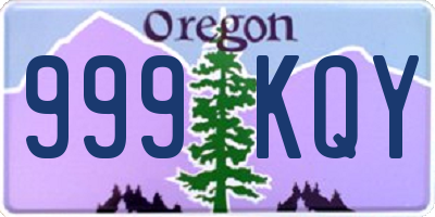OR license plate 999KQY