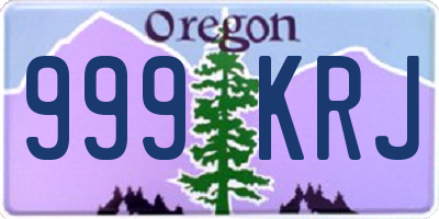 OR license plate 999KRJ
