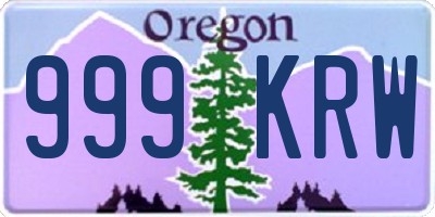 OR license plate 999KRW