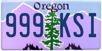 OR license plate 999KSI