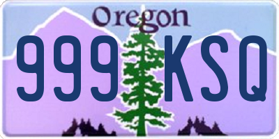 OR license plate 999KSQ