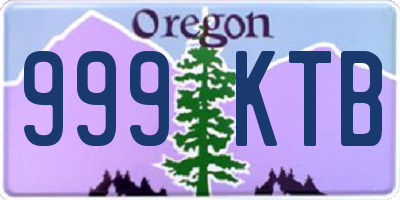 OR license plate 999KTB