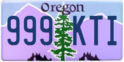 OR license plate 999KTI