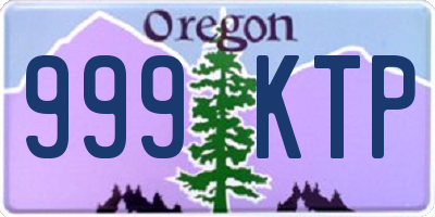 OR license plate 999KTP