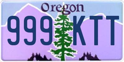 OR license plate 999KTT