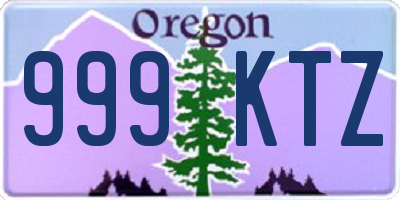 OR license plate 999KTZ