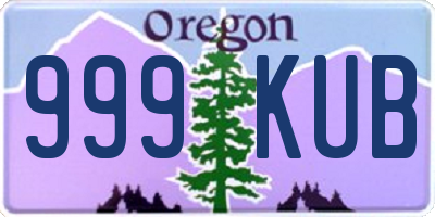 OR license plate 999KUB