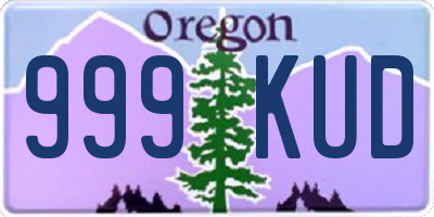 OR license plate 999KUD