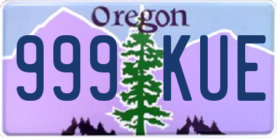 OR license plate 999KUE