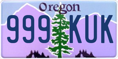 OR license plate 999KUK
