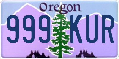 OR license plate 999KUR