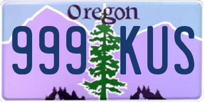 OR license plate 999KUS