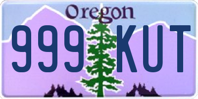 OR license plate 999KUT