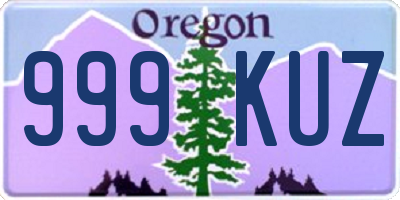 OR license plate 999KUZ