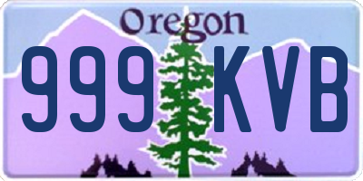 OR license plate 999KVB