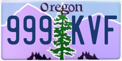 OR license plate 999KVF