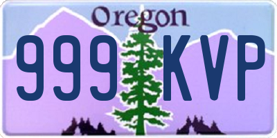 OR license plate 999KVP