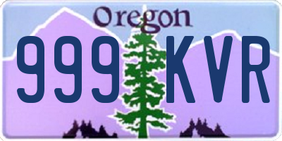 OR license plate 999KVR