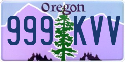 OR license plate 999KVV