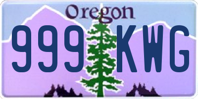 OR license plate 999KWG