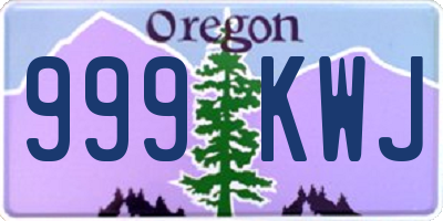 OR license plate 999KWJ