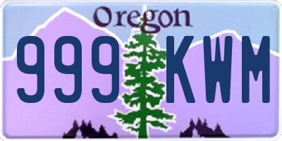 OR license plate 999KWM
