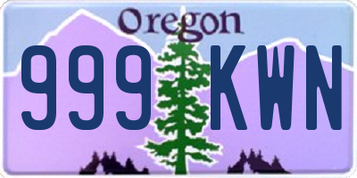OR license plate 999KWN