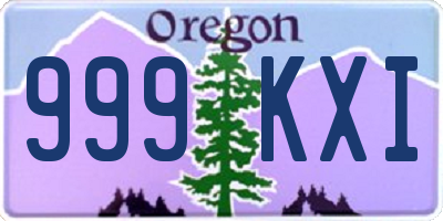 OR license plate 999KXI