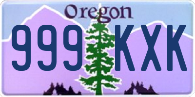 OR license plate 999KXK