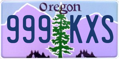 OR license plate 999KXS