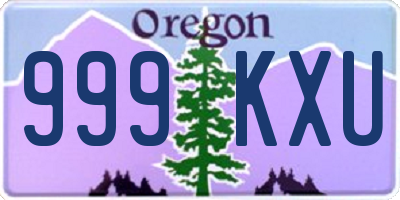 OR license plate 999KXU